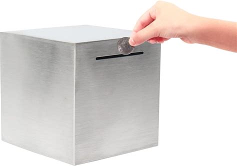 metal box piggy bank|unopenable piggy banks.